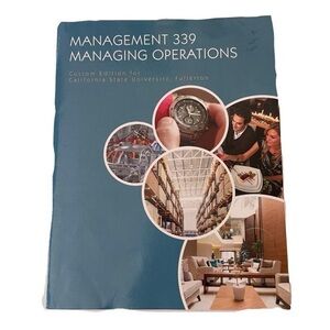 management 339 managing operations textbook for csuf